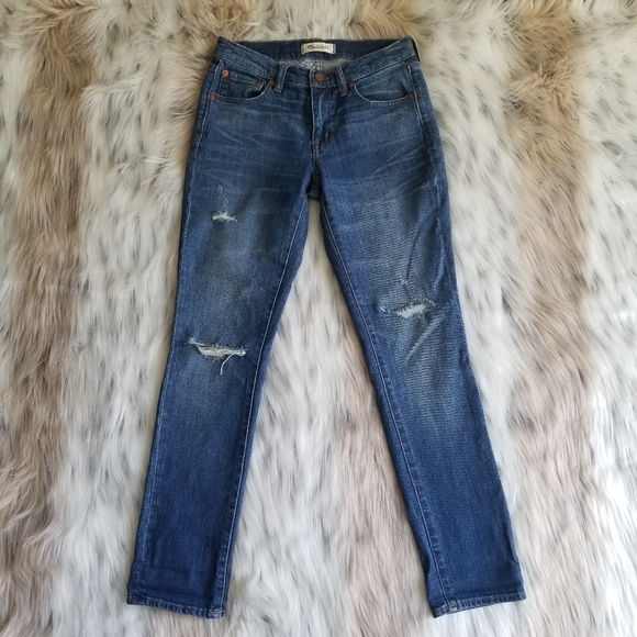 MADEWELL The Slim Boyjean Rip & Repair Edition in Brinville Size 25 High Waist - Picture 10 of 10